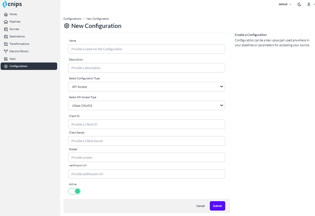 Cnips-config