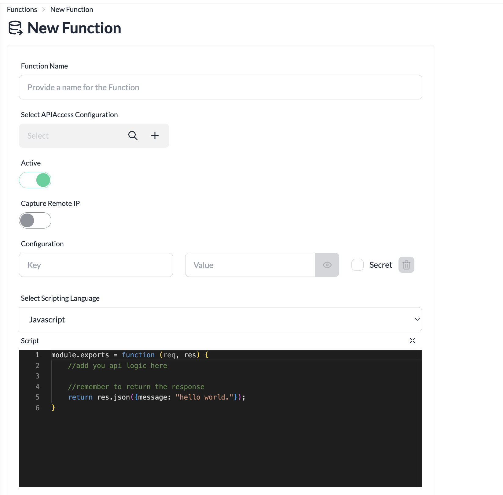 Function Creation